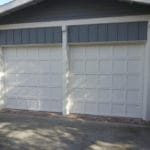 double white garage door
