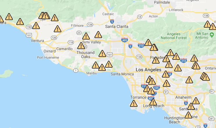 power outages in southern california