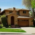 garage door with matching front door and garage door