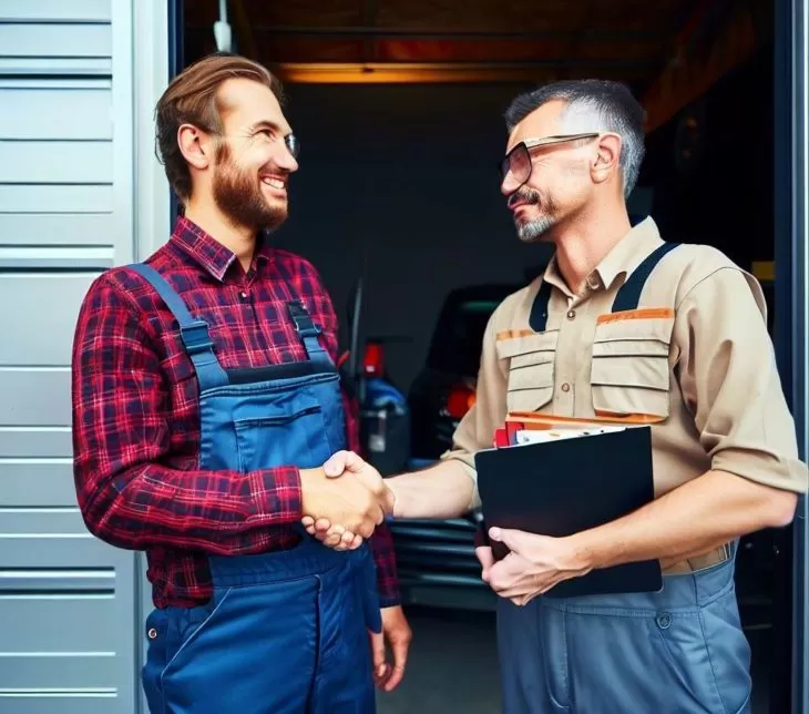 hire a professional garage door technician