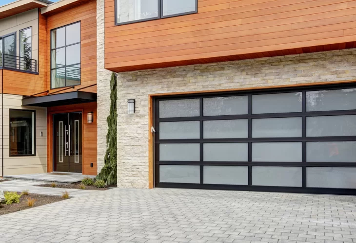 aluminum garage doors with glass