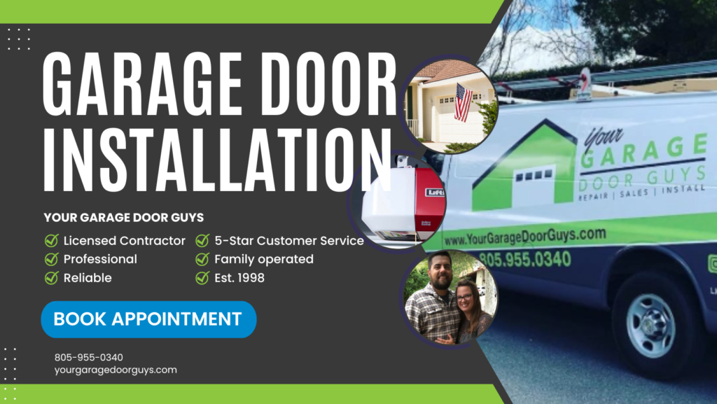 garage door installation by your garage door guys
